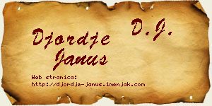 Đorđe Janus vizit kartica